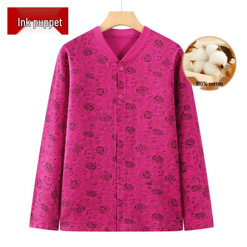 

Middle-Aged Women s Floral Knit Cardigan Sweater XL (95-110 lbs)