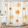 Watercolor Sun Shower Curtain Cute Hand Painted Sunshine Print Waterproof Bath Curtain For Bathroom Decor Polyester With Hooks