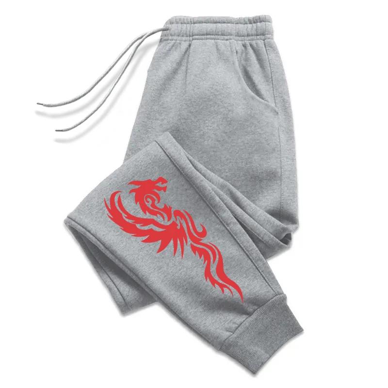 Arrival Men's Sweatpants High Quality All Season Daily Casual Sports Jogger Pants Gym Male Phoenix Printed Trousers