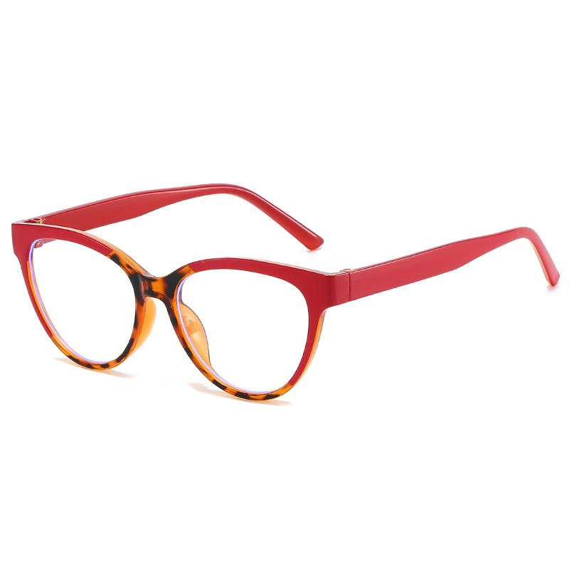 Triangular cat eye color matching flat mirror new glasses frame personalized ins concave shape European and American street shot glasses frame