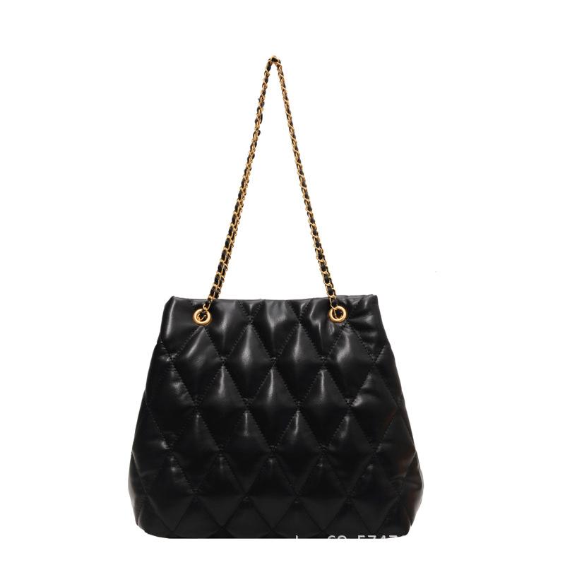 Premium Texture Large-capacity Bag Women's 2025 New Autumn and Winter Fashion Diamond Tote Bag Chain Shoulder Messenger Bag