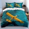 Vintage Vliegtuig Decoratie Set Zachte Comfortabele Dekbedovertrek Beddengoed Set Inbegrepen 1*Dekbedovertrek & 2*Kussenslopen, Cadeau