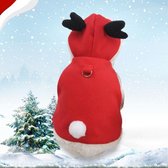 Bunny Clothes with Leash Windproof Thickening Small Animal Rabbit Warm Vest for Christmas