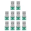 10Pcs USB Type A Male Plug To DIP Adapter Board 4 Pin 2.54mm Pitch