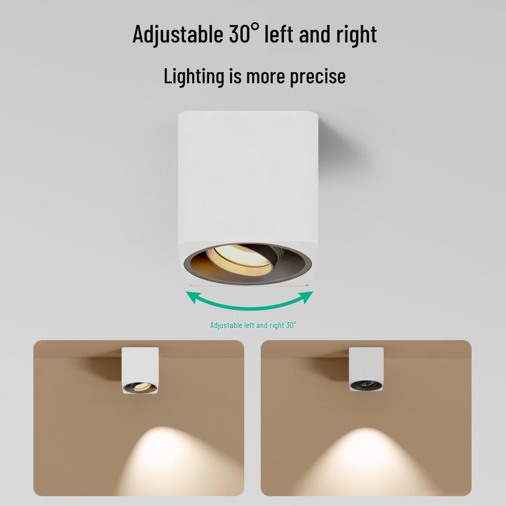 Adjustable LED Ceiling Downlight - Anti-glare Recessed Spotlight for Home and Hallway