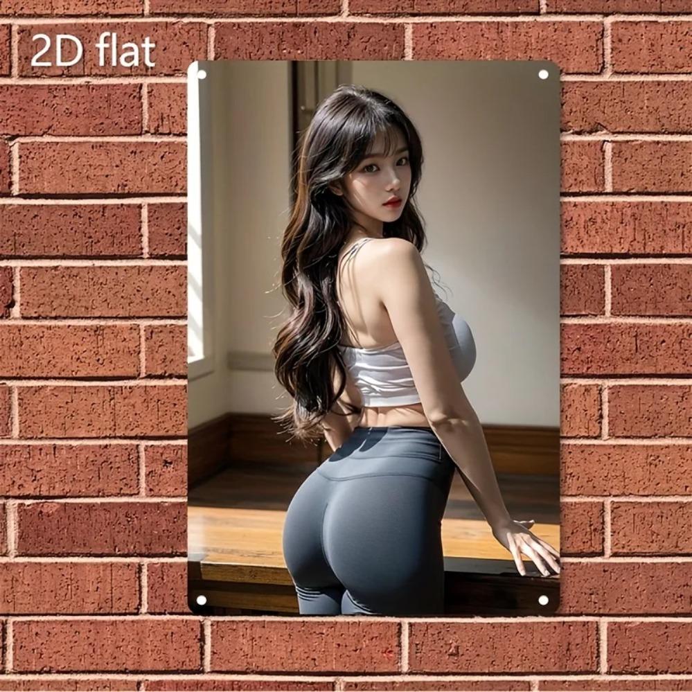 Iron Wall Art Metal Sign Women Home Decor Durable Wall Hanging for Cafe Bar Office Christmas Gift