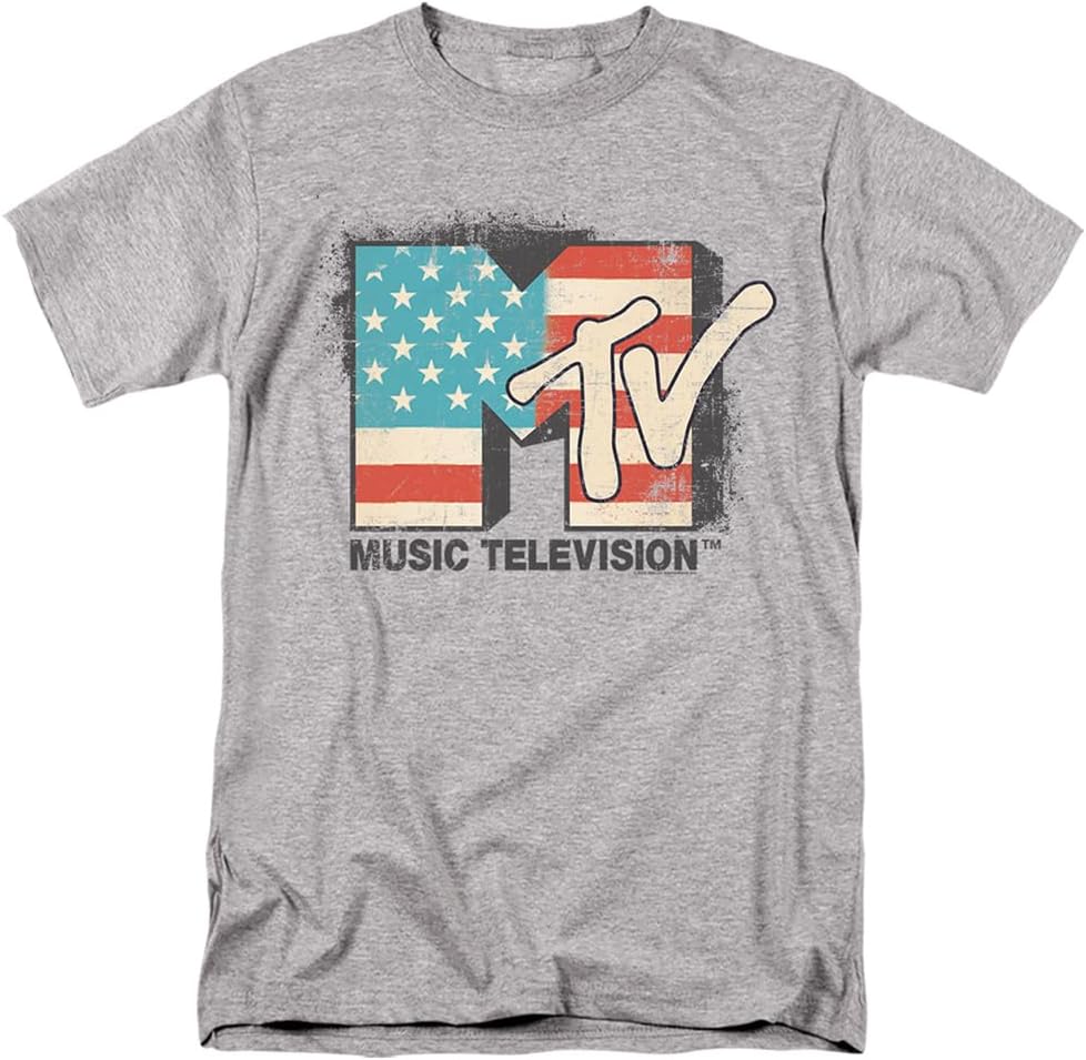 Popfunk MTV American Logo Unisex Adult T Shirt S