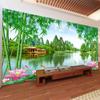 Photo Wallpaper 3D Bamboo Lotus Nature Landscape Murals Living Room TV Sofa Backdrop Wall Decor