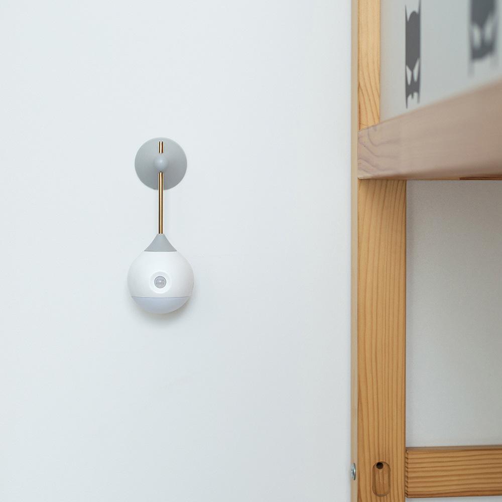 An der Wand montiertes intelligentes Körpersensor-Nachtlicht, abnehmbare Nachttischlampe, kugelförmiger, mattierter Lampenschirm, dekorative Lichter