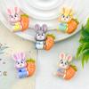 Cartoon Bunny Resin Accessories: Keychain, Magnet, Phone Case, Hair Clip