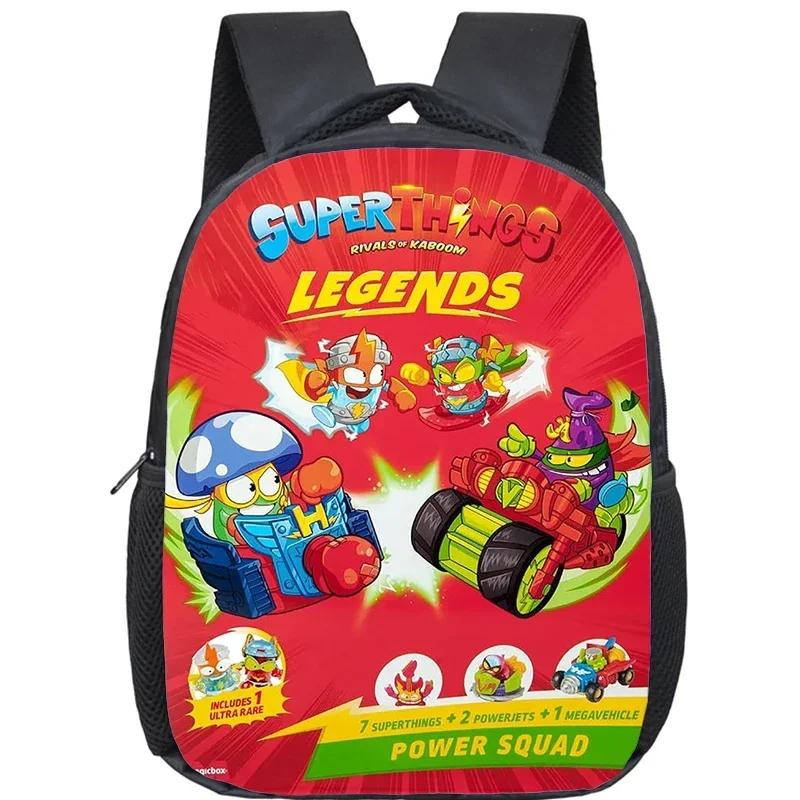 SuperThings Kindergarten Bags Funny Cartoon Backpack Waterproof Kids Bookbag SUPERTHINGS School Bag for Boys Girls Mochila