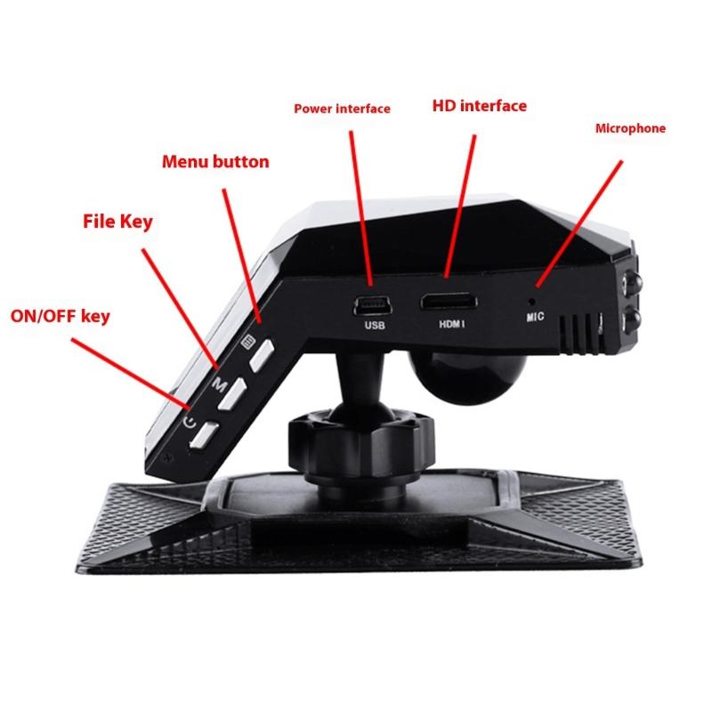 Front Windshield Car Camera No Wiring Required Night Mode 140° Wide View Loop Recording Built In G Sensor For Accident Protection