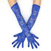2 paires de Gants Longs en Dentelle Transparente pour Mariage Femmes Mitaines Courtes Fantaisie en Tulle pour Spectacles sur Scène