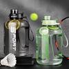 1.2L/1.7L Large Capacity Ton Bucket Water Bottle Large Belly Cup Fitness Sports Water Bottle Portable Plastic Space Cup