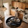 Dog and Otter  Round Area Rug,Carpet Rug for Living Room Bedroom Sofa Playroom Decor,Non-slip Floor Mat