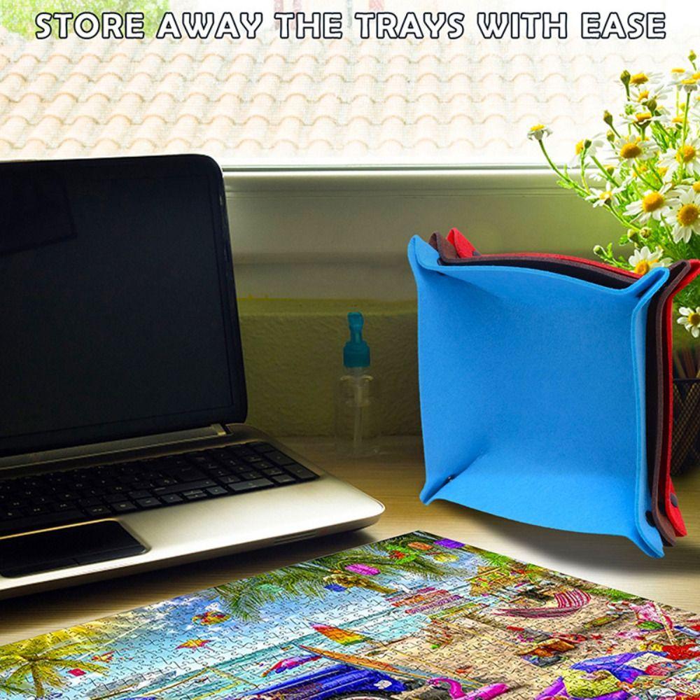 Partition Jigsaw Puzzle Disk 6 Colors Puzzle Sorting Trays Portable Puzzle Tray  Educational Toy