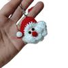 Handmade Crochet Santa Pendant Bag Charm - Christmas Ornament Accessory