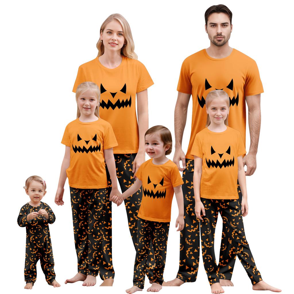 Süßes Familien-Pyjama-Set, Hauskleidung, Familien-Set Kurzarm-Oberteil Hose Set