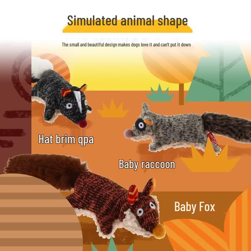 Simulated Fox Dog Chew Toy