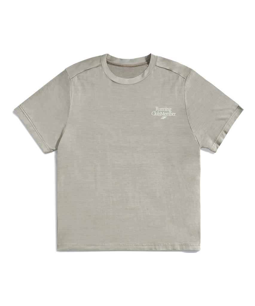Peullukeu Crop Run Cool Dry Pigment Short Sleeve T-Shirt Beige Fst743C