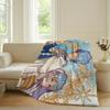 Adventure anime F Frieren Blanket For Sofa Office Bed Plane Travel Sleep Read Relax Camping Soft And Warm