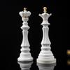 NORTHEUINS Resin Retro International Chess Figurine for Interior King Knight Sculpture Home Desktop Decor Living Room Decoration