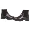 Used AUTHENTIC HERMES side gore boots short boots Black Leather