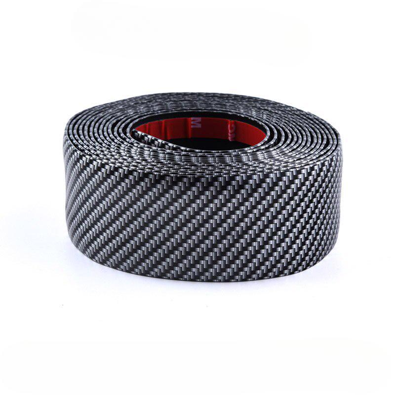 1M Carbon Fiber Rubber Styling Car Stickers Door Sill Protector Goods Accessories Carbon Door Sill for Car Accessories