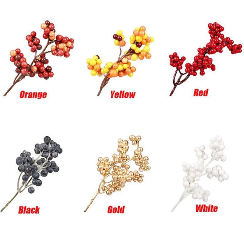 10pcs Artificial Berry Stems Christmas Berry Picks Decor Berries Branches