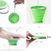 2 Pcs Collapsible Water Cup Silicone Collapsible Cup Camping Collapsible Cup Collapsible Cup with Lid Portable Silicone Water Cup Suitable for Outdoor
