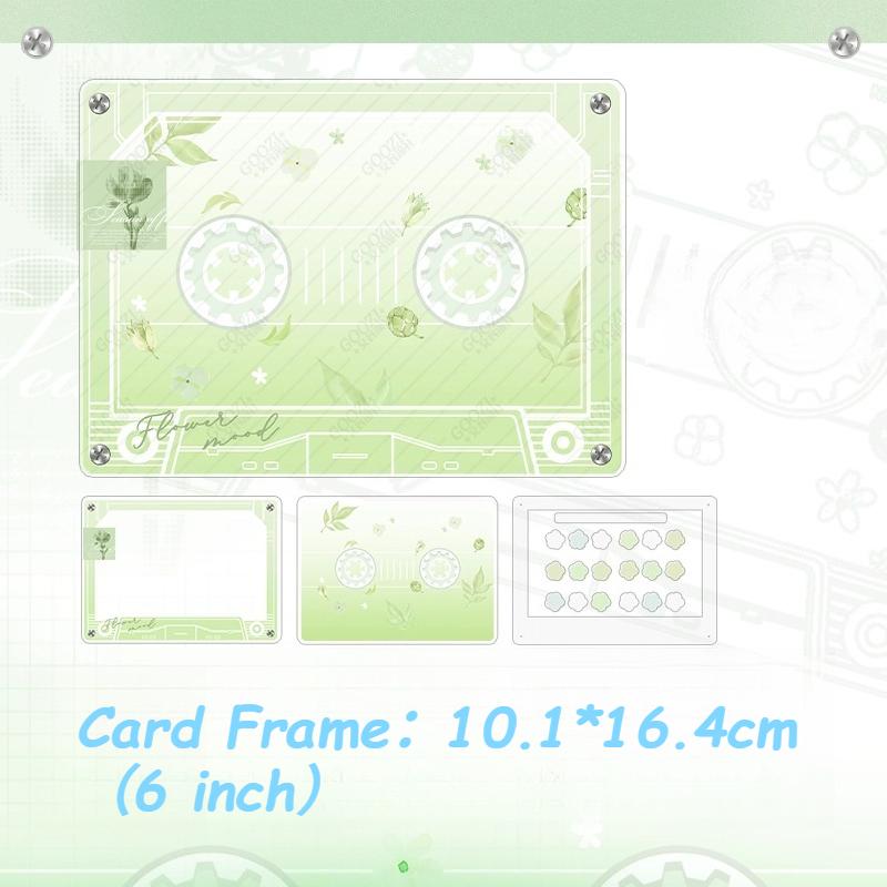 Floral Language Tape Series Acrylic Photo Frames for 3 Inch Anime Card Display Kpop Photocard Storage with Holder Wholesales New