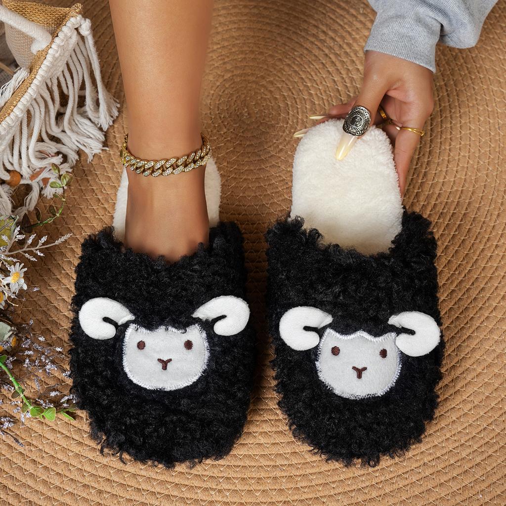 Cat cotton slippers women's autumn and winter home indoor universal soft bottom non-slip silent warm cartoon fluffy slippers