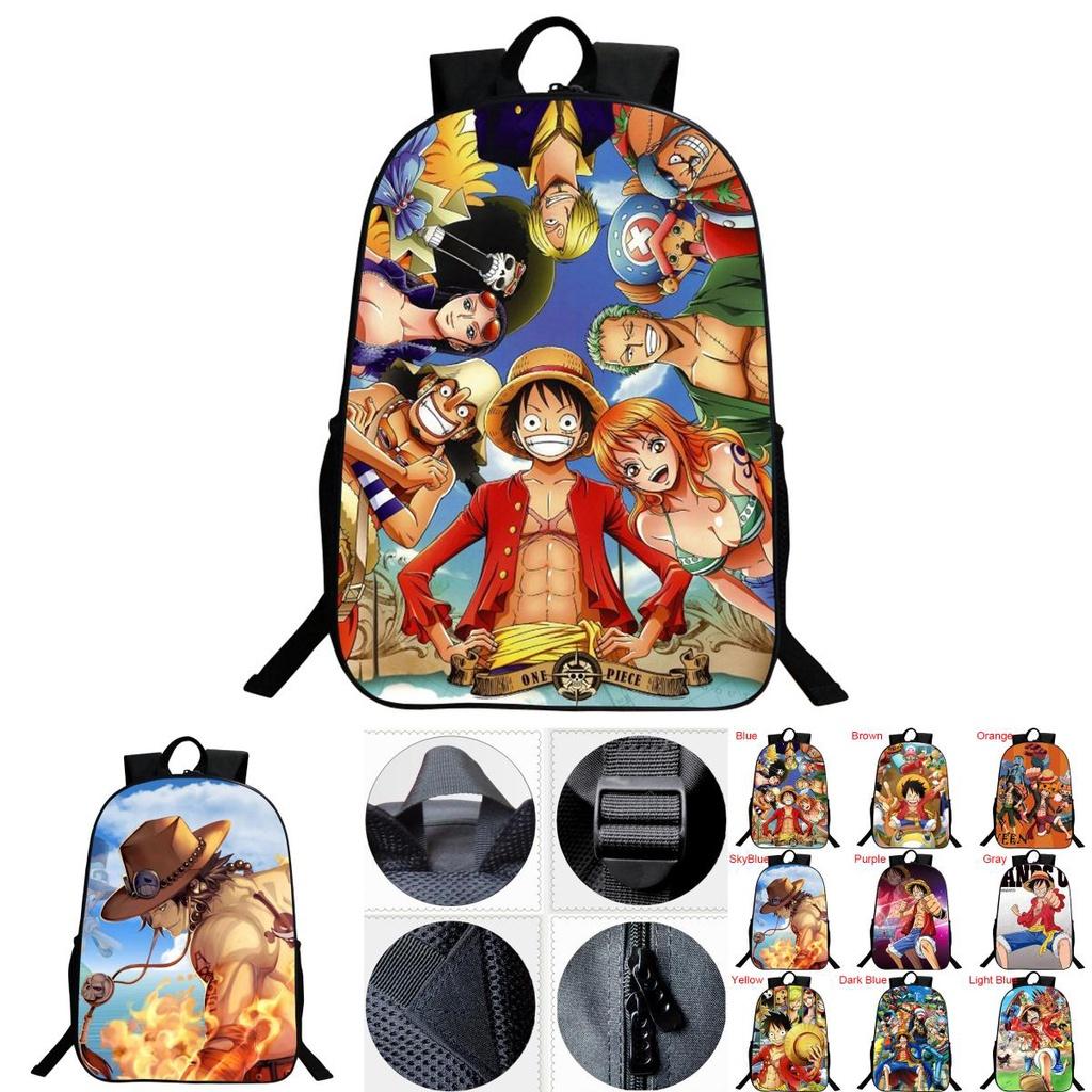 Stylish Anime One Piece Monkey D. Luffy Backpack With Adjustable Shoulder Straps