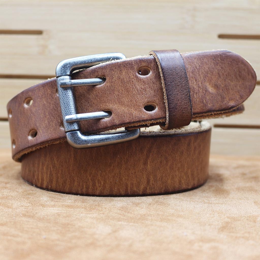 New Italian Imported Thickened Top Layer Cowhide Belt, Genuine Leather Pin Buckle Korean Version Versatile Men's Jeans Belt