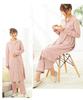 Maternity Room Nursing Comfortable To Wear with Cotton Blend Smooth Open Front Maternity Pajamas Smicro Maternity 3L [Nissen] Wear/Pajamas