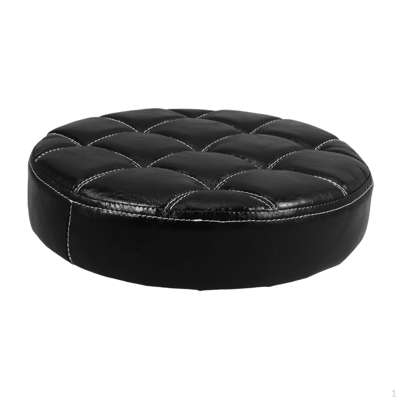 

Подушка для барного стула с чехлом из ПУ кожи для легкой замены чёрный