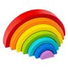 Wooden Stacker Blocks Puzzles Large Arch Shape Colorful Educational Stacking Toy for Toddlers Type