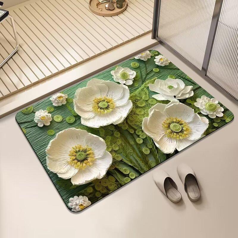 Absorbent floor mat bathroom thickened non-slip mat bathroom foot mat carpet