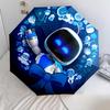 1 PC Automatic Folding Umbrella - ASTRO BOT Pattern, Portable & Foldable Design with 8 Ribs, Christmas Birthday Gifts
