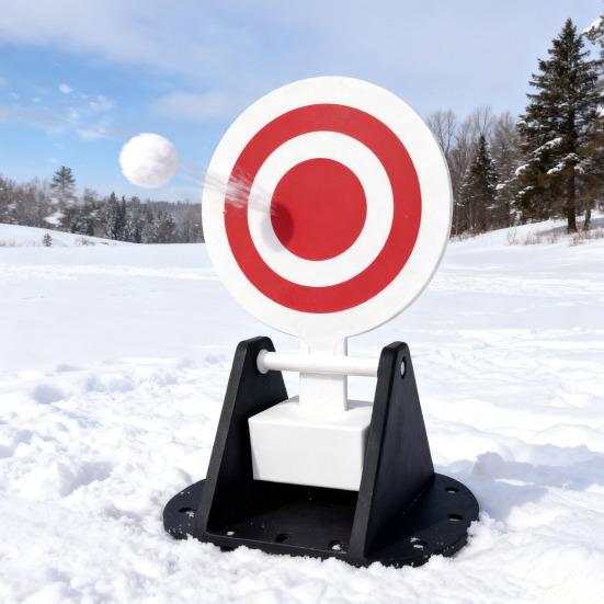 Snowball Automatic Reset Target Heavy Duty Auto Resetting Snowball Practice Target Winter Outdoor Backyard Snow Battle Snowball Throwing Game