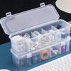 Transparent Data Cable Organizer Case Classification Dustproof Card Organizer with Lid Clutter Collection Box for Office Home