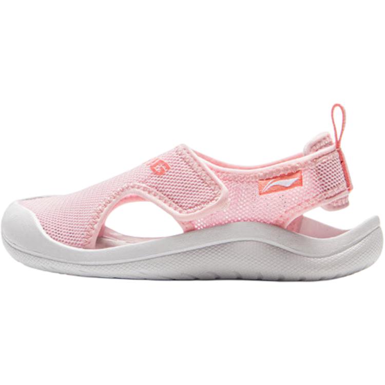 

Li Ning Детские удобные универсальные нескользящие прочные сандалии с низким верхом Детские сандалии розовые YKKV008-2 26