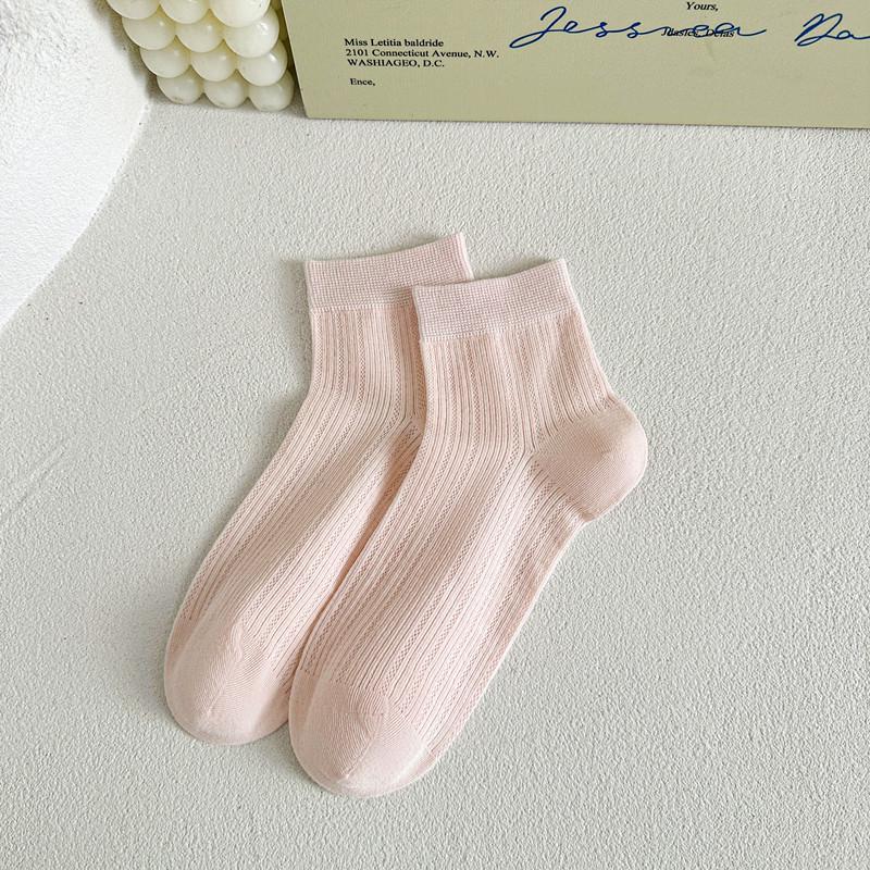 

Women s Ballet Style Pure Cotton Hollow Mesh Socks - Solid Color, Versatile for Spring & Autumn One Size