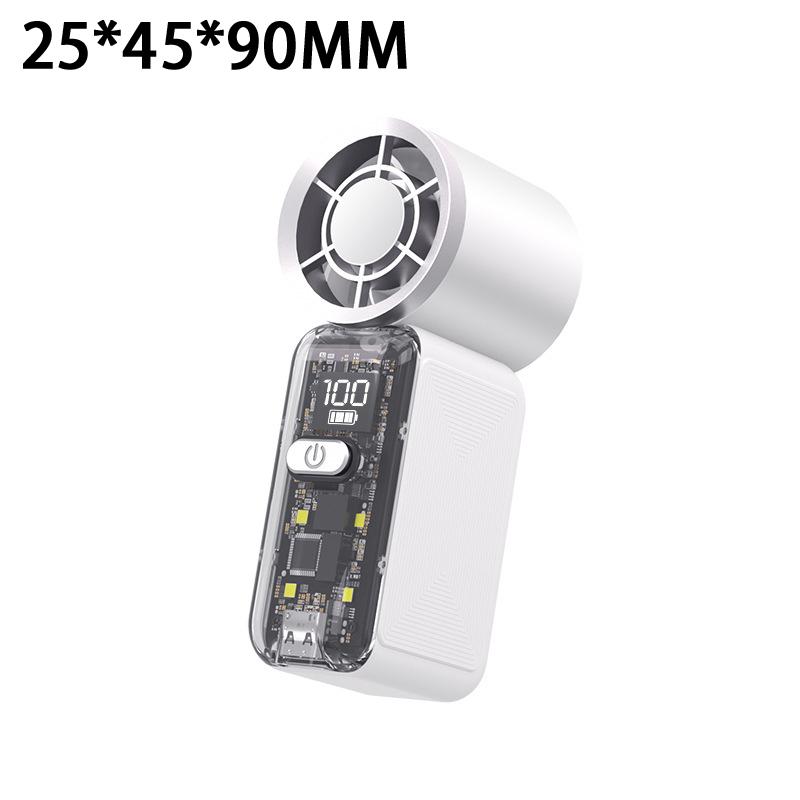 Portable Mini Handheld Pocket Fan With Led Display Usb Rechargeable 100 Speed Adjustable Fan
