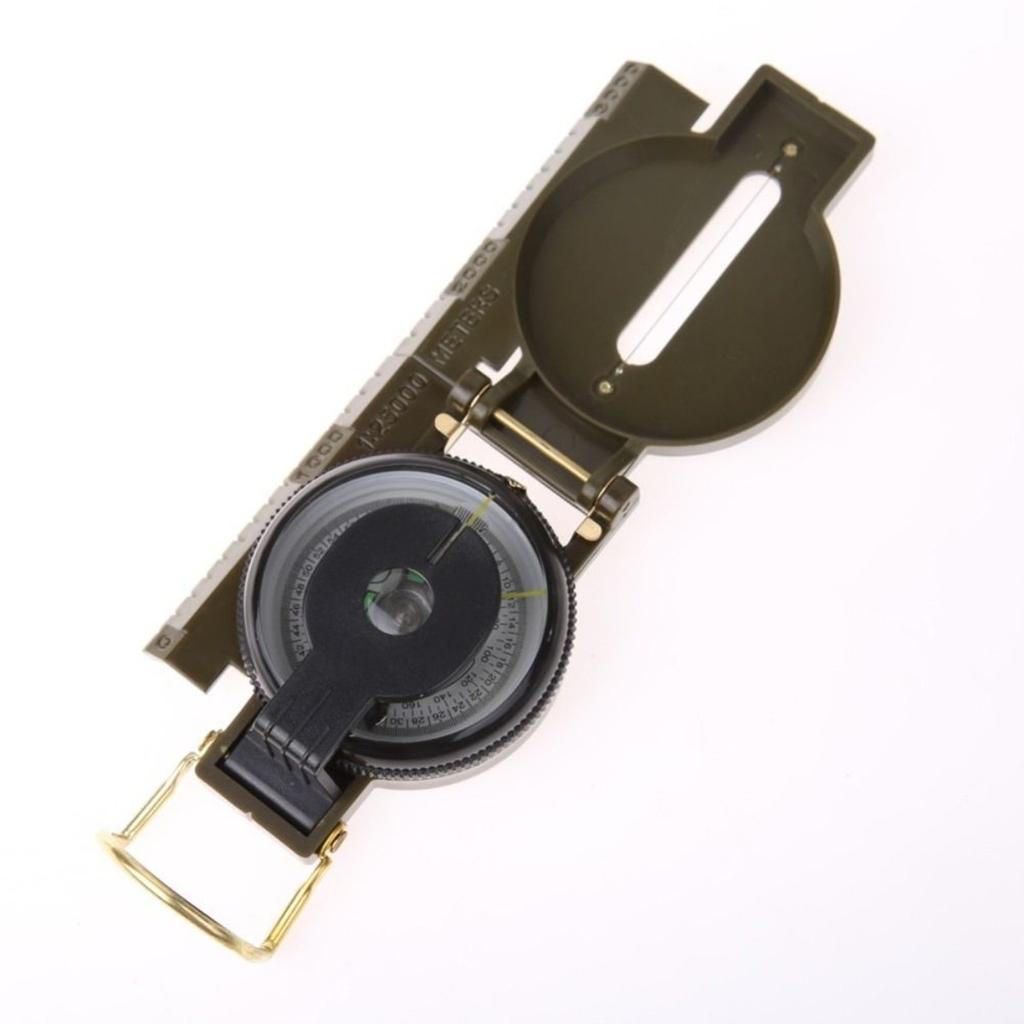 Army Green Lens Compass American Military Multifunction Mini Camping Climbing Outdoor Campass Tool