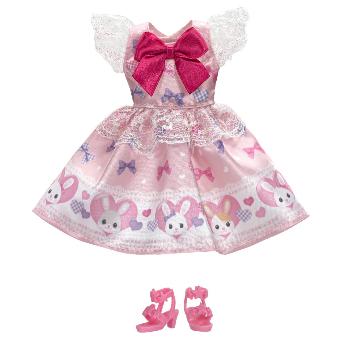 

Takara Tomy Licca-chan Dress LW-01 Ribbon Bunny Dress-Up Pretend Play Toy for Ages 3 and Up