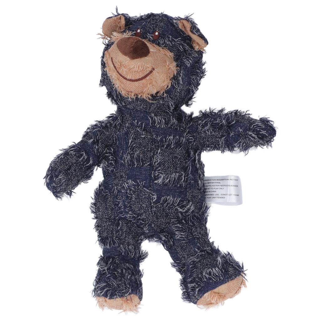 Squeaky Dog Toy Stuffed Plush Dog Toy Indestructible Robust Bear for Pets