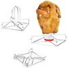 Dishwasher Safe Foldable Chicken Rack Efficient Heat Distribution High Temperature Resistance Easy Cleanup Roaster Rack