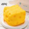 Desktop Stress Toy Shapeable Cheese Squeeze Relief Slow Rising Block Sensory Simulated Food Pinch Fidget Party Favors