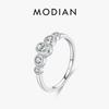 925 Sterling Silver Basic Simple Sparkling Oval Zirconia Ring For Women Wedding Statement Fine Jewelry